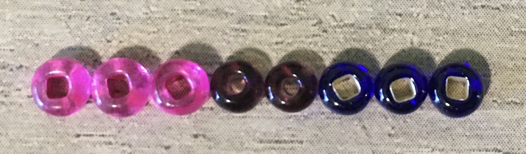 Beads lined up